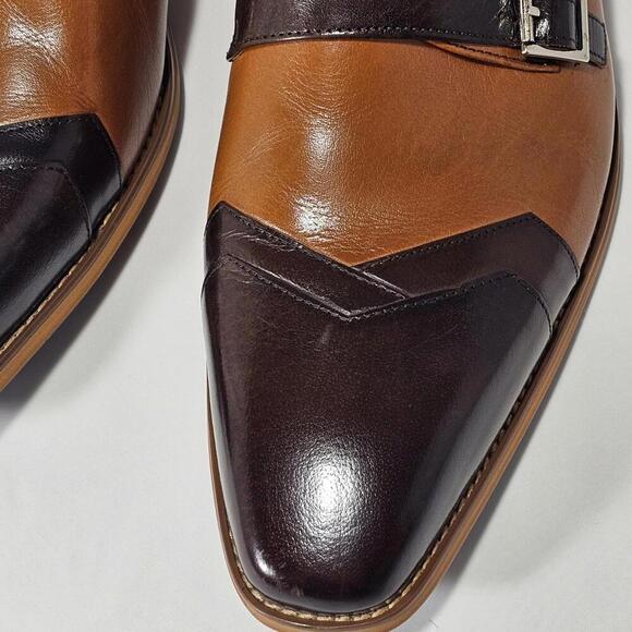 Steven Land Men\'s Size 12 M Genuine Leather Monk Strap Dress Shoes SL0069 main image 11